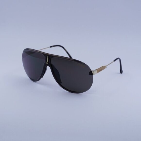 Carrera SUPERCHAMPION 2M2 2K Sunglasses Gold/Black Shield Frame, Grey AR Lenses - Picture 1 of 11